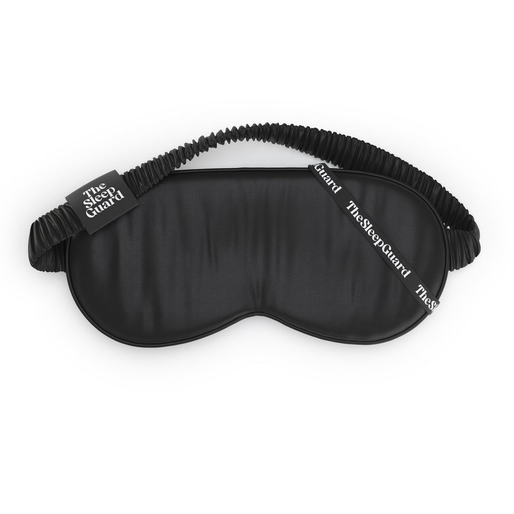 Pure Silk Sleep Mask [100% 6A Mulberry Silk, 22 Momme] - Noir Black