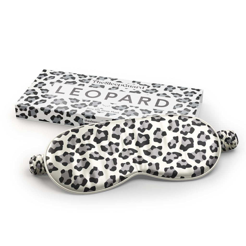 Pure Silk Sleep Mask [100% 6A Mulberry Silk, 22 Momme] - Leopard Print
