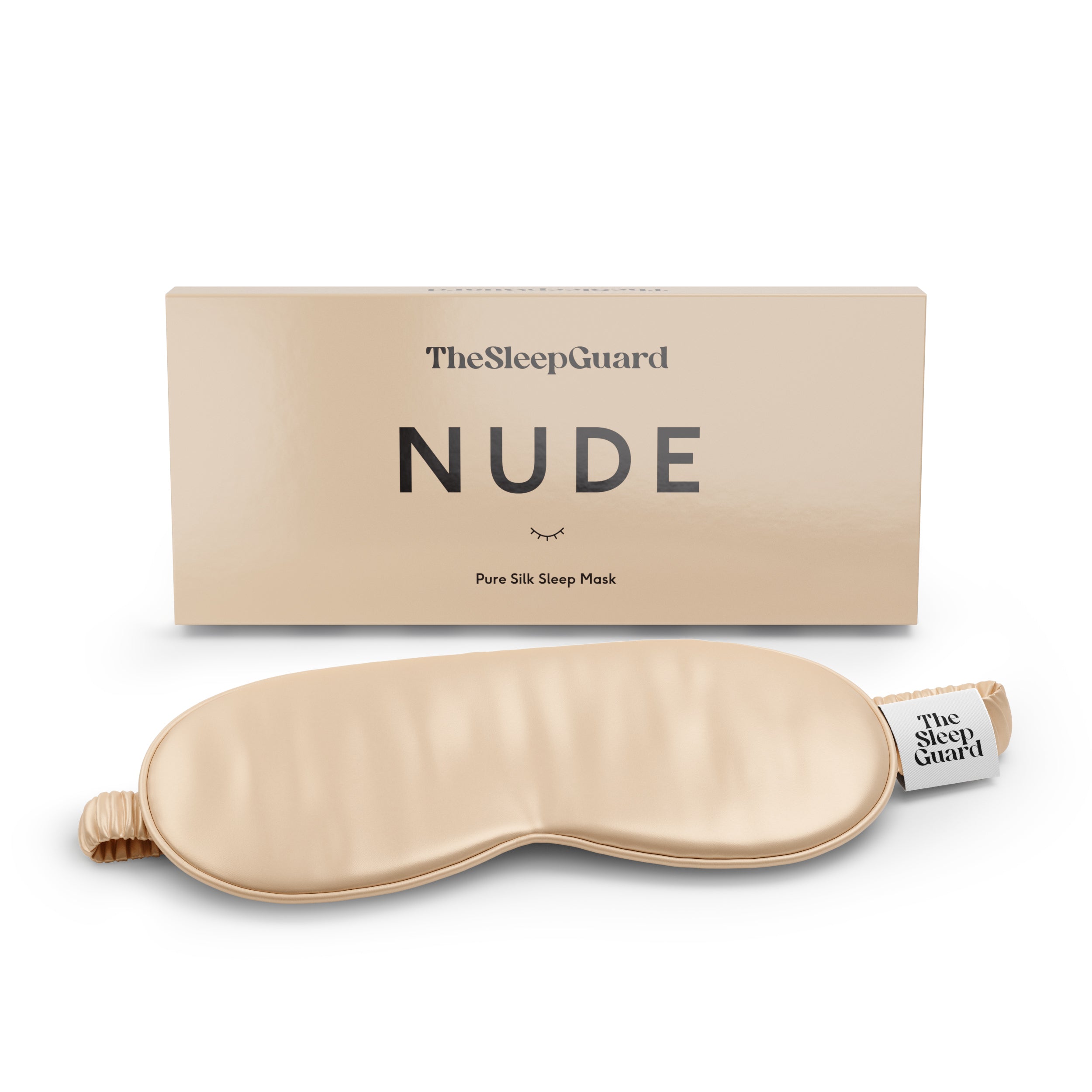 Pure Silk Sleep Mask [100% 6A Mulberry Silk, 22 Momme] - Nude Beige