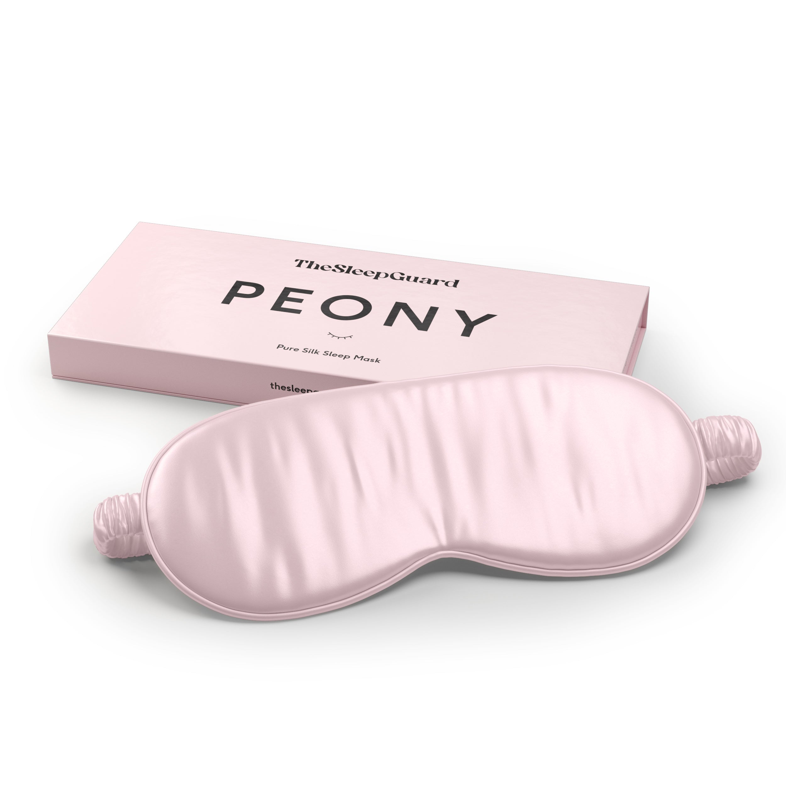 Pure Silk Sleep Mask [100% 6A Mulberry Silk, 22 Momme] - Peony Pink
