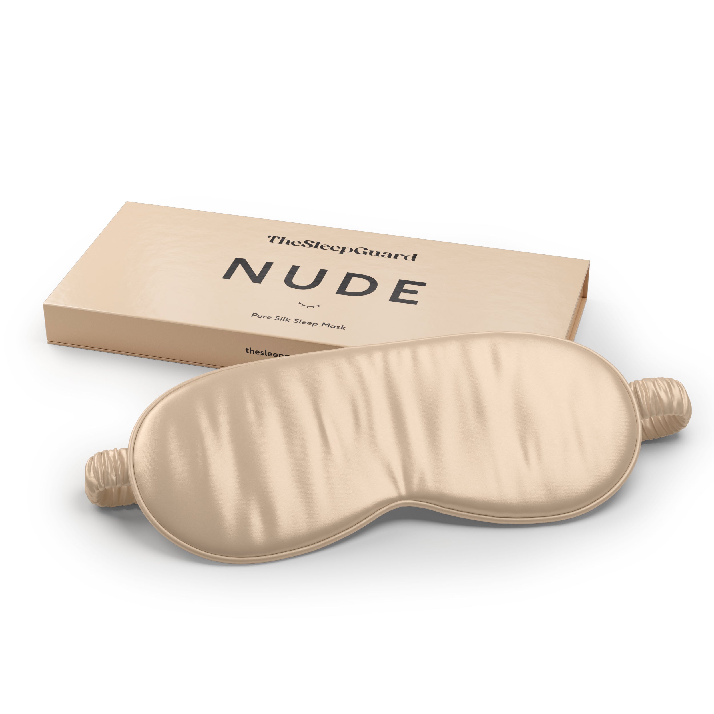 Pure Silk Sleep Mask [100% 6A Mulberry Silk, 22 Momme] - Nude Beige